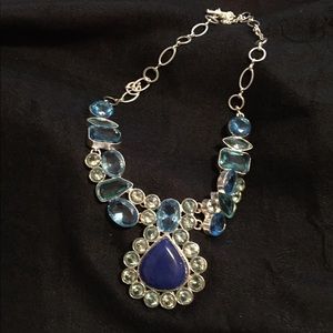 Genuine Lapis Lazuli silver necklace hand made